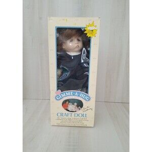 Gimme A Hug Craft Doll BROWN PIG TAILS GIRL DOLL 15 IN VINTAGE RARE  DVG
